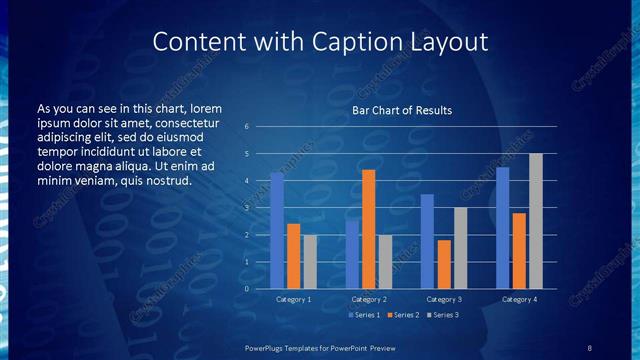 Content with Caption presentation slide layout