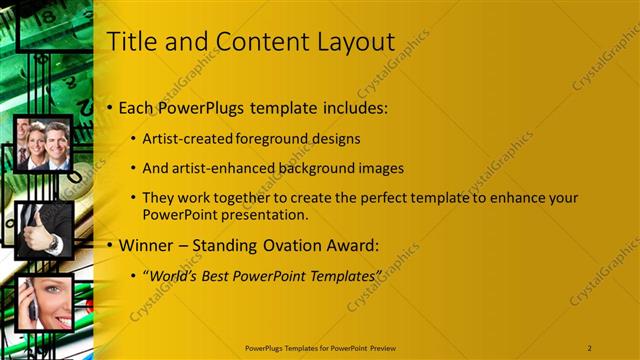 Title and Content presentation slide layout