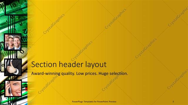Section Header presentation slide layout