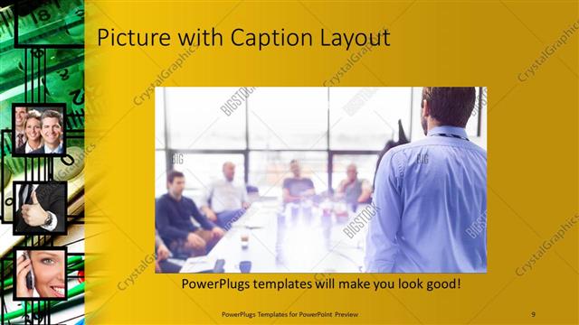 Picture with Caption presentation slide layout