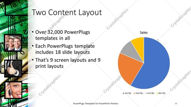 Two Content presentation slide layout