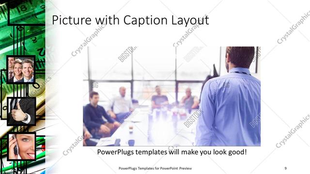 Picture with Caption presentation slide layout