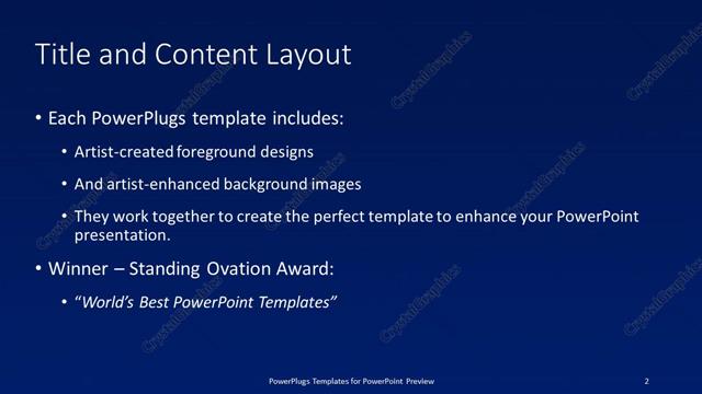 Title and Content presentation slide layout