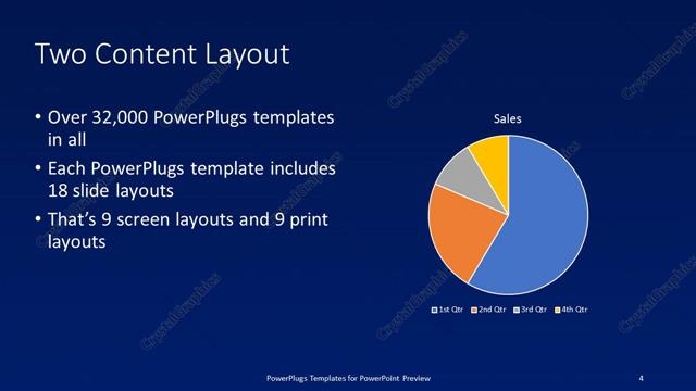Two Content presentation slide layout