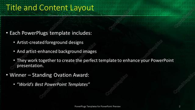 Title and Content presentation slide layout