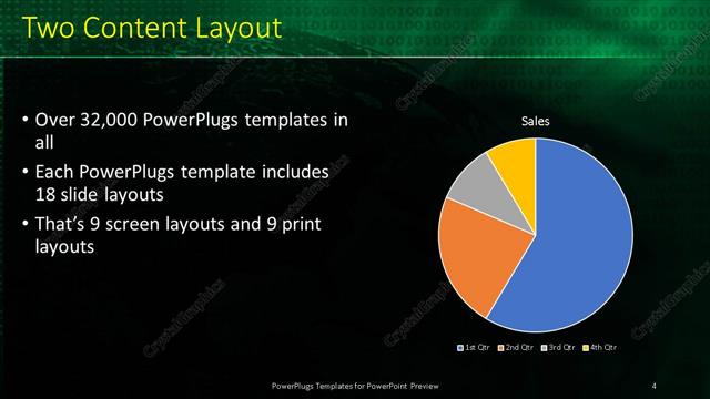 Two Content presentation slide layout