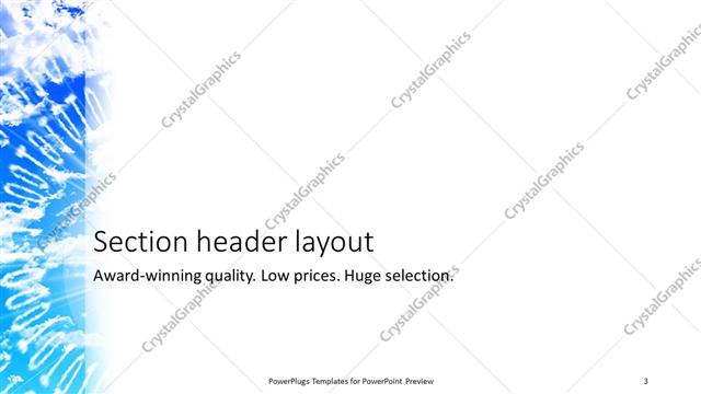 Section Header presentation slide layout