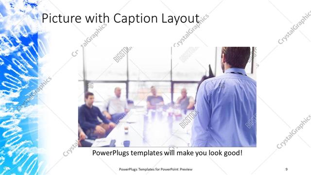 Picture with Caption presentation slide layout