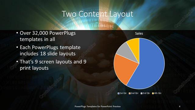Two Content presentation slide layout