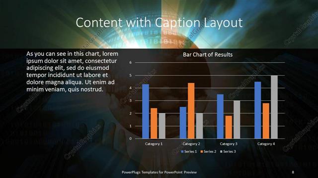 Content with Caption presentation slide layout