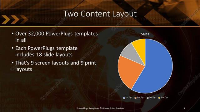 Two Content presentation slide layout