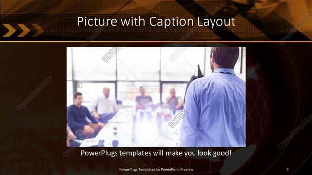 Picture with Caption presentation slide layout