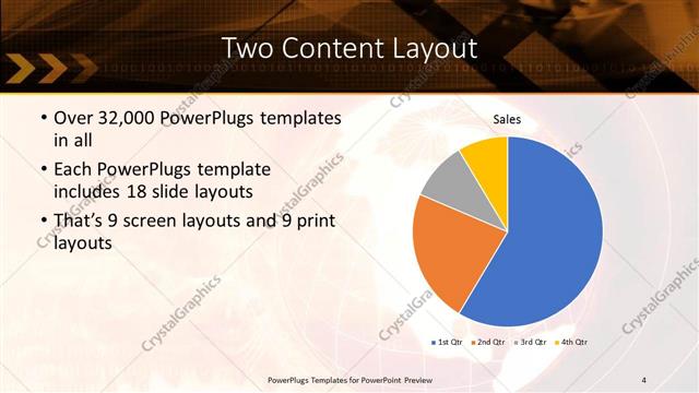 Two Content presentation slide layout