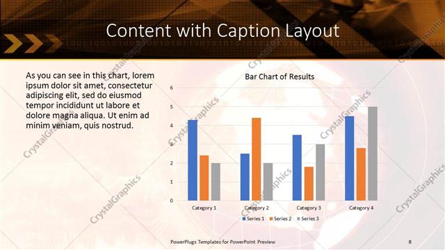 Content with Caption presentation slide layout