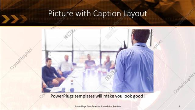 Picture with Caption presentation slide layout