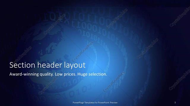 Section Header presentation slide layout