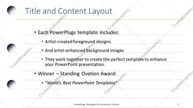 Title and Content presentation slide layout