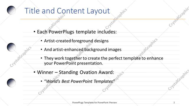 Title and Content presentation slide layout