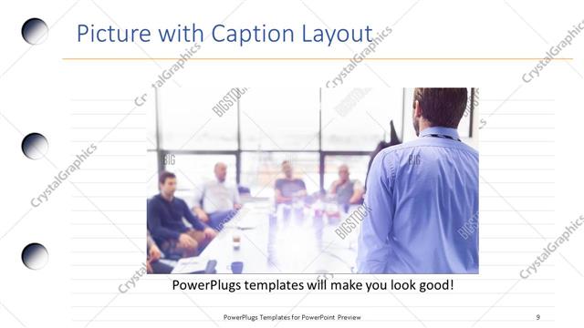 Picture with Caption presentation slide layout