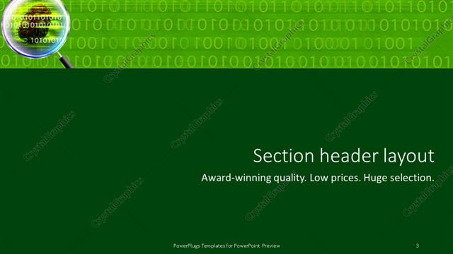 Section Header presentation slide layout