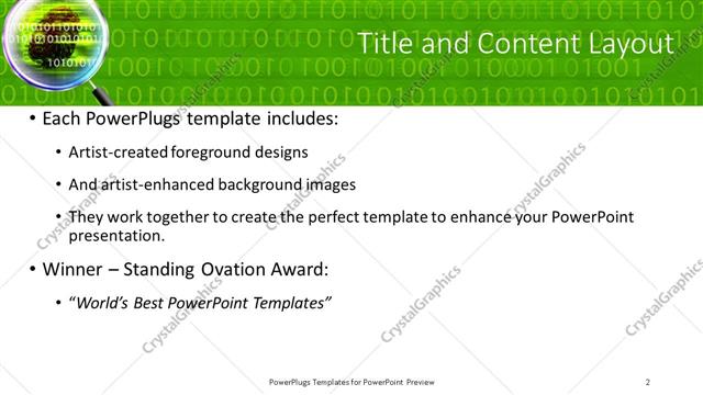 Title and Content presentation slide layout