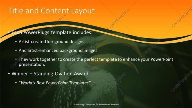 Title and Content presentation slide layout