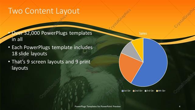 Two Content presentation slide layout
