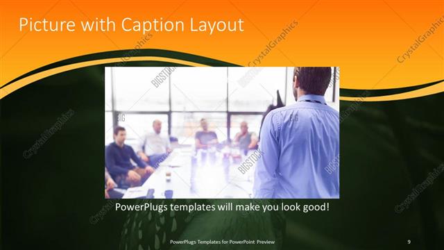 Picture with Caption presentation slide layout