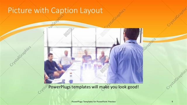 Picture with Caption presentation slide layout