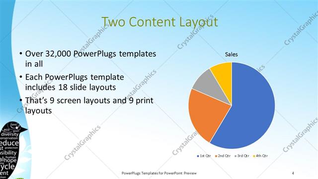 Two Content presentation slide layout