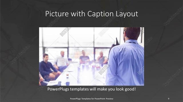 Picture with Caption presentation slide layout