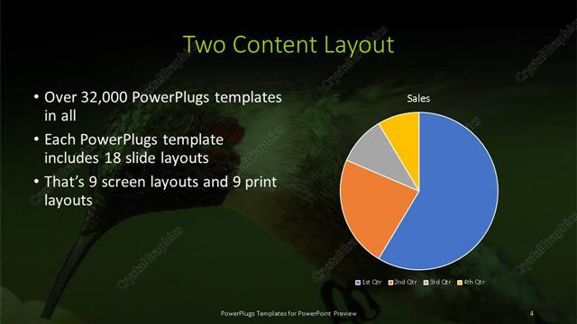 Two Content presentation slide layout