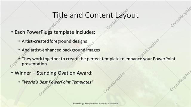 Title and Content presentation slide layout