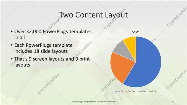 Two Content presentation slide layout