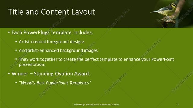 Title and Content presentation slide layout