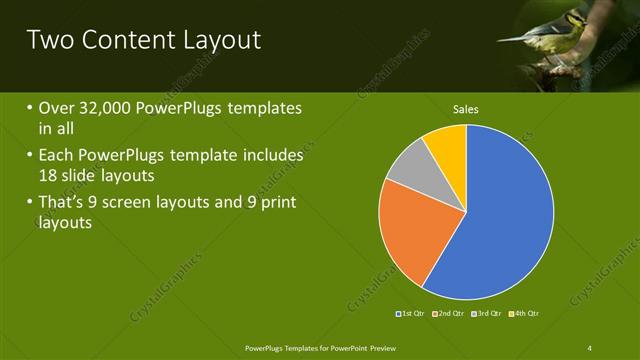 Two Content presentation slide layout