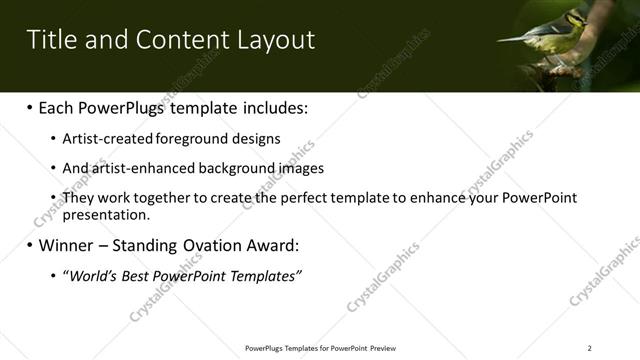 Title and Content presentation slide layout