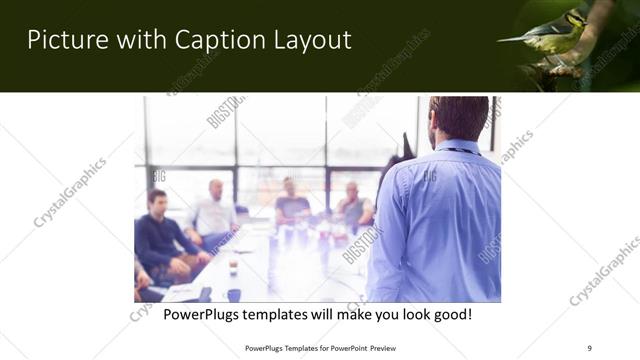 Picture with Caption presentation slide layout