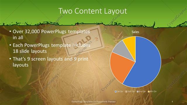 Two Content presentation slide layout
