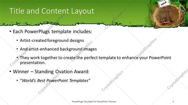 Title and Content presentation slide layout