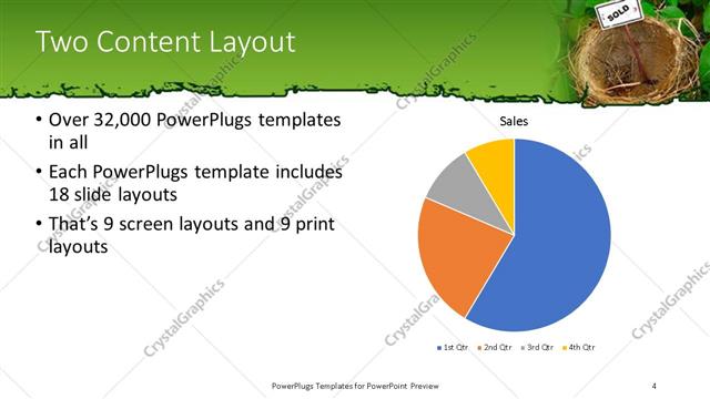 Two Content presentation slide layout
