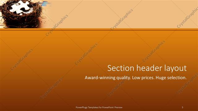 Section Header presentation slide layout