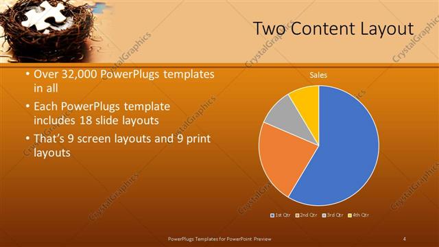 Two Content presentation slide layout