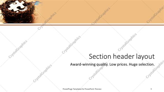 Section Header presentation slide layout