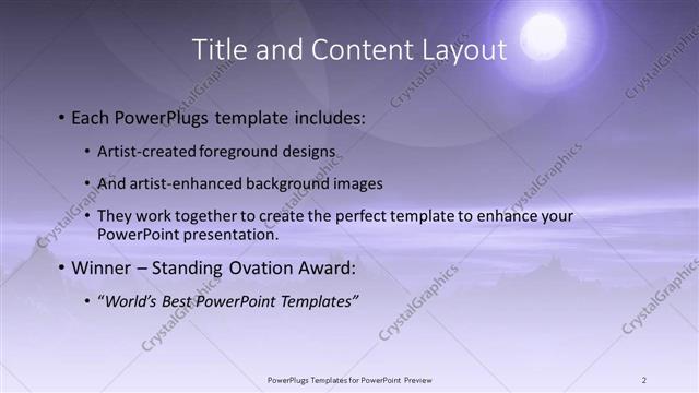 Title and Content presentation slide layout