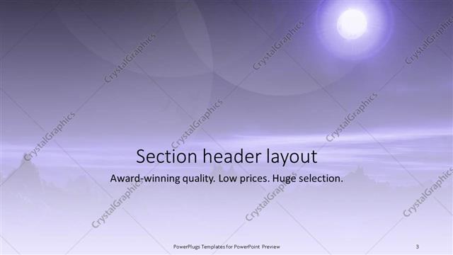 Section Header presentation slide layout