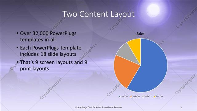 Two Content presentation slide layout