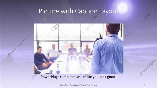 Picture with Caption presentation slide layout