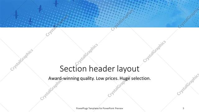 Section Header presentation slide layout