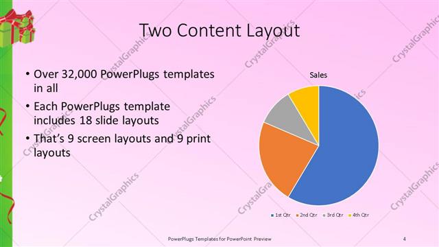 Two Content presentation slide layout